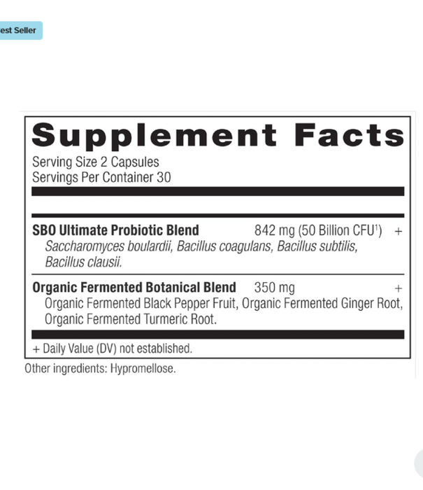 Ancient Nutrition Ancient Nutrition SBO Probiotics, Ultimate, 60cp.