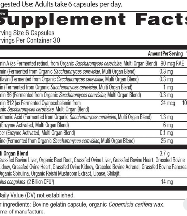 Ancient Nutrition Ancient Nutrition Organs Blend Glandular, 180ct