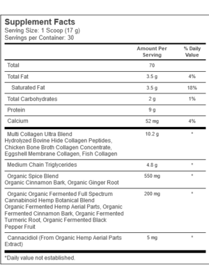 Ancient Nutrition Ancient Nutrition Multi Collagen Ultra Vanilla Chai Powder, 30srv