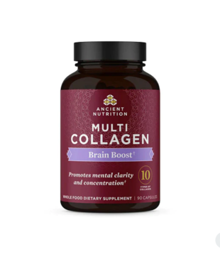 Ancient Nutrition Multi Collagen Protein, Brain Boost Capsules, 90ct