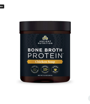 Ancient Nutrition Bone Broth Protein, Chicken Soup, 15srv