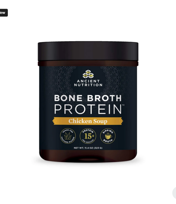 Ancient Nutrition Ancient Nutrition Bone Broth Protein, Chicken Soup, 15srv
