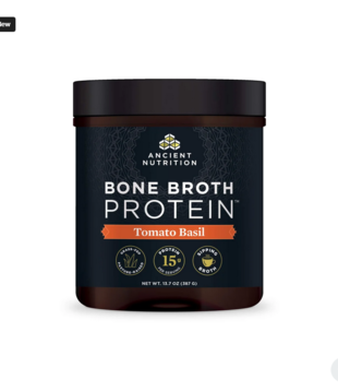 Ancient Nutrition Bone Broth Protein, Tomato Basil, 15srv