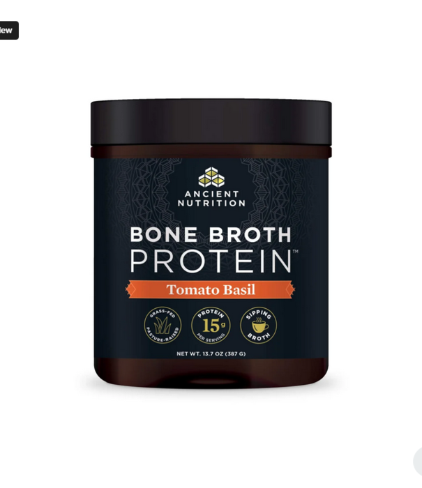 Ancient Nutrition Ancient Nutrition Bone Broth Protein, Tomato Basil, 15srv