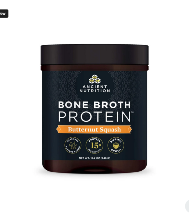 Ancient Nutrition Ancient Nutrition Bone Broth Protein, Butternut Squash, 15srv