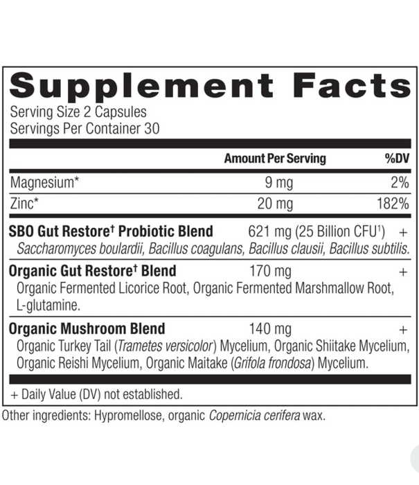 Ancient Nutrition Ancient Nutrition SBO Probiotics, Gut Restore, 60cp.