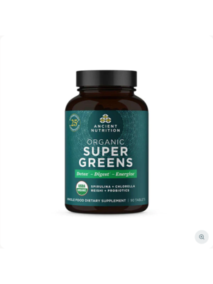 Ancient Nutrition Ancient Nutrition Super Greens Multi, Organic, 90tb.