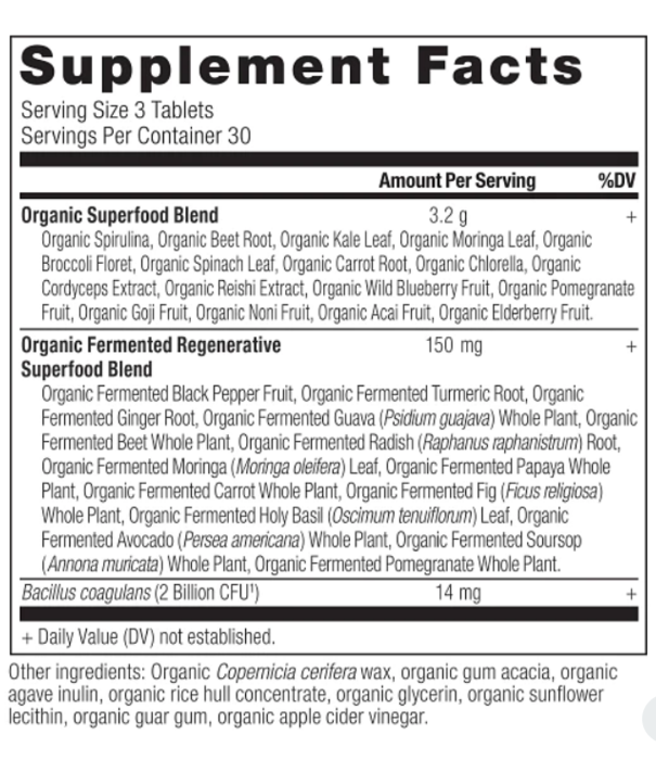 Ancient Nutrition Ancient Nutrition Super Greens, Organic, 90tb.