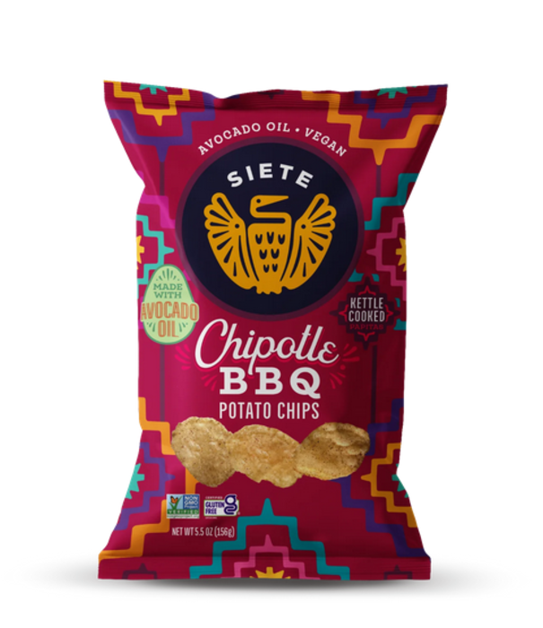 SIETE Siete Kettle Chips, Chipotle BBQ, 5.5oz.