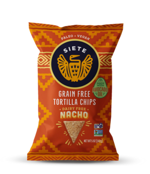 Siete Tortilla Chips, Nacho, 5oz.