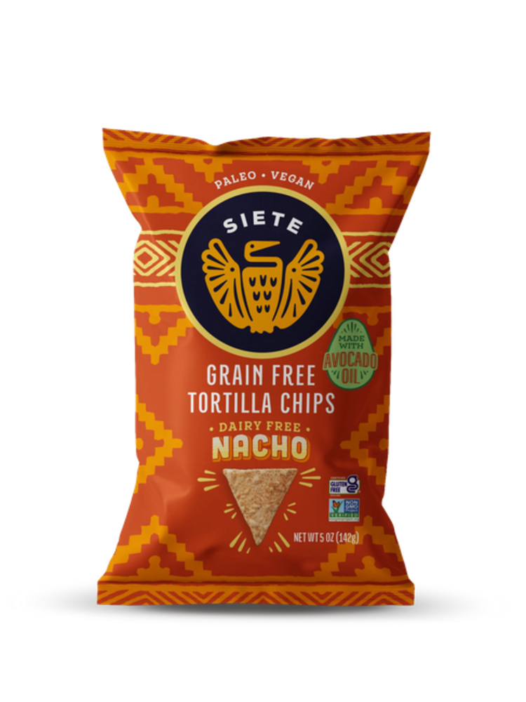 Siete Tortilla Chips, Nacho, 5oz.