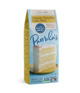Pamela's Cake Mix, Classic Vanilla, 21oz. DC16--