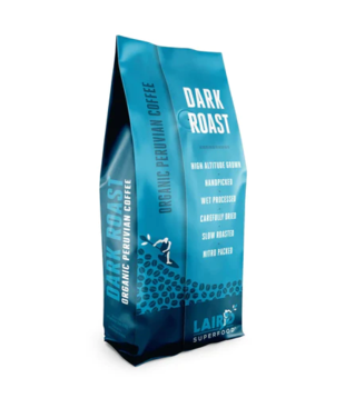 Laird Superfood Peruvian Coffee, Dark Roast, Ground, Organic, 12oz.