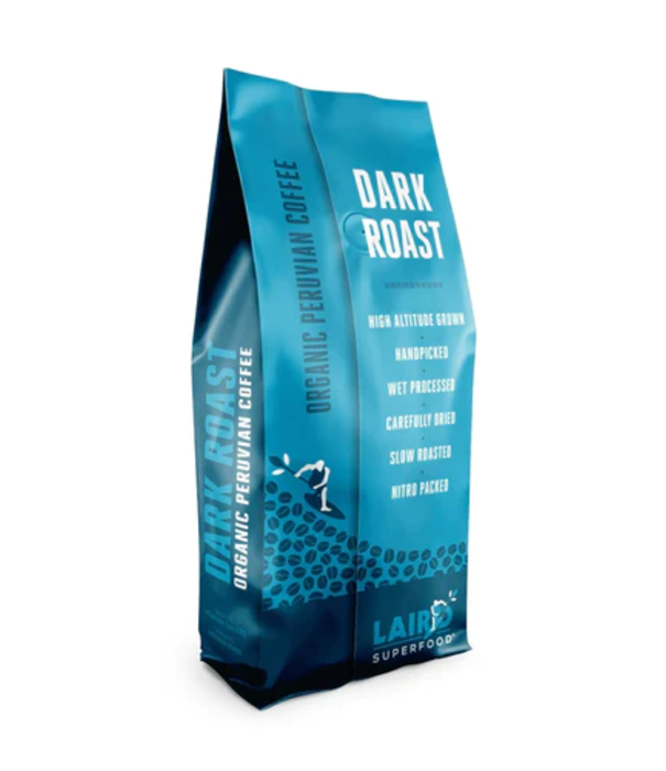 Laird Superfood Peruvian Coffee, Dark Roast, Ground, Organic, 12oz.