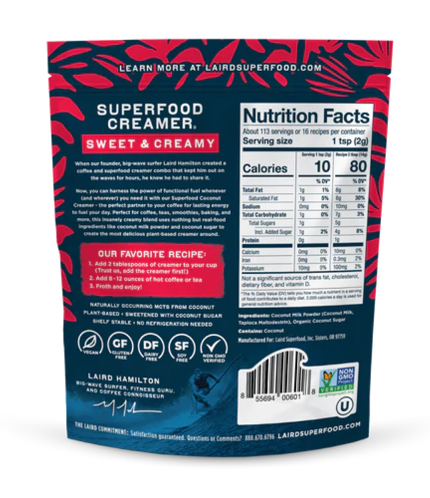LAIRD SUPERFOOD Laird Superfood Creamer, Original, 8oz.