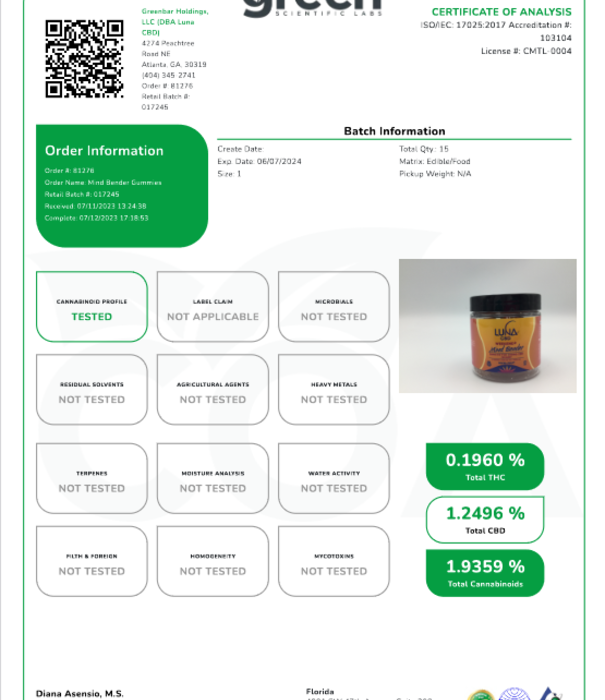 LUNA CBD Luna Weekend+ 10mg D9 Gummies: Mind Bender