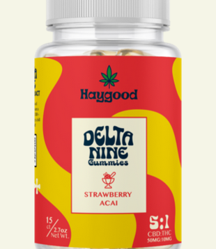 Haygood D9 Gummies, Strawberry Acai, 15ct