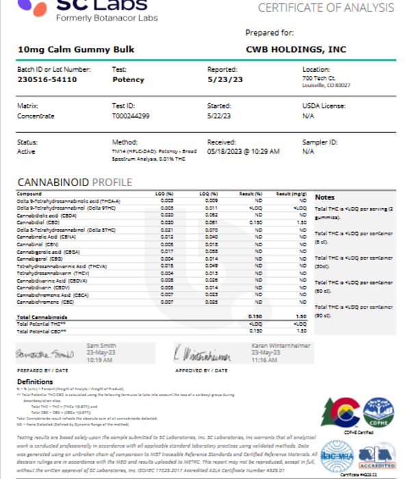 CHARLOTTE'S WEB Charlotte's Web Calm Gummies, Lemon Lime, 60ct