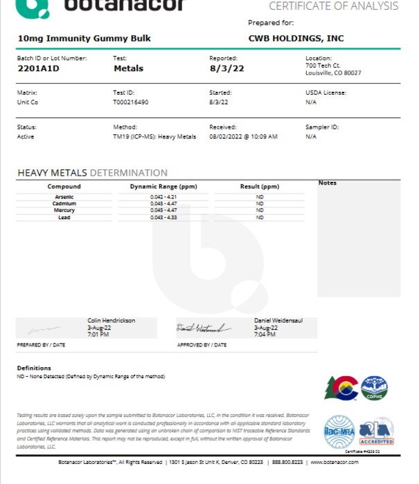 CHARLOTTE'S WEB Charlotte's Web Immunity Gummies, Lemon Berry, 60ct