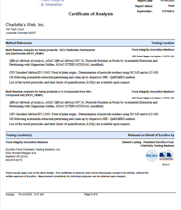 CHARLOTTE'S WEB Charlotte's Web Balm, Scented, 0.5oz.