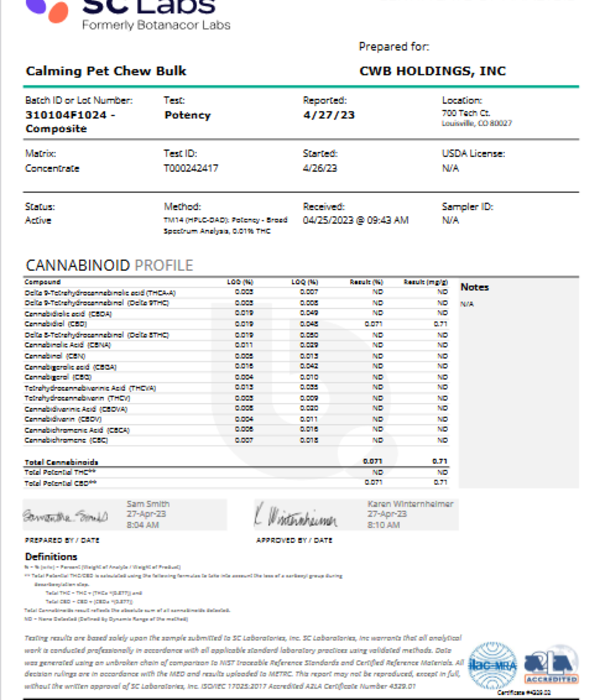 CHARLOTTE'S WEB Charlotte's Web Canine Calming Chews, Chicken, 30ct