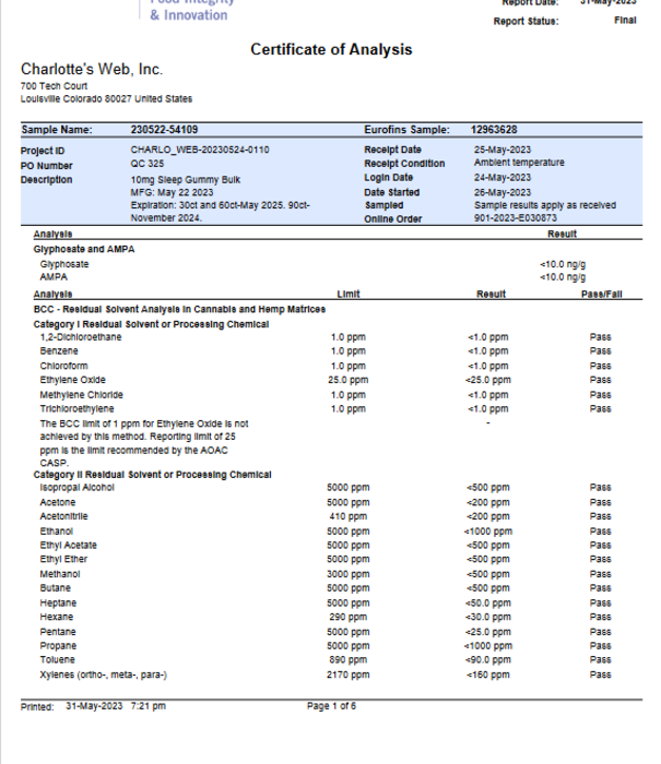 CHARLOTTE'S WEB Charlotte's Web Sleep Gummies, Raspberry, 60ct
