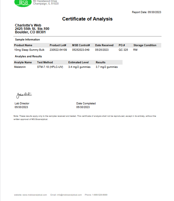 CHARLOTTE'S WEB Charlotte's Web Sleep Gummies, Raspberry, 60ct