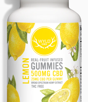 Wyld CBD Gummies 500mg, Lemon, 20ct