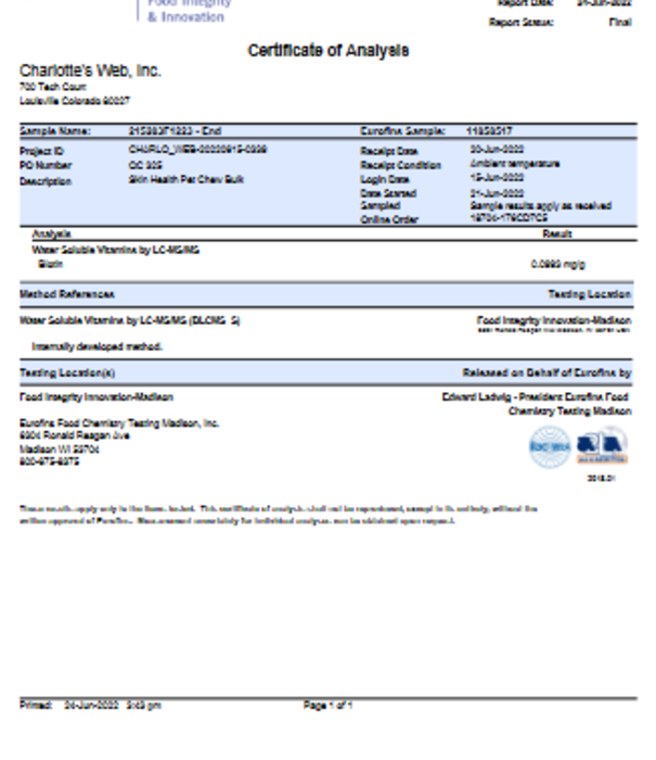 CHARLOTTE'S WEB Charlotte's Web Canine Skin & Allergy Chew, 30ct