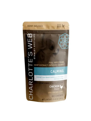 CHARLOTTE'S WEB Charlotte's Web Canine Calming Chews, Chicken, 60ct