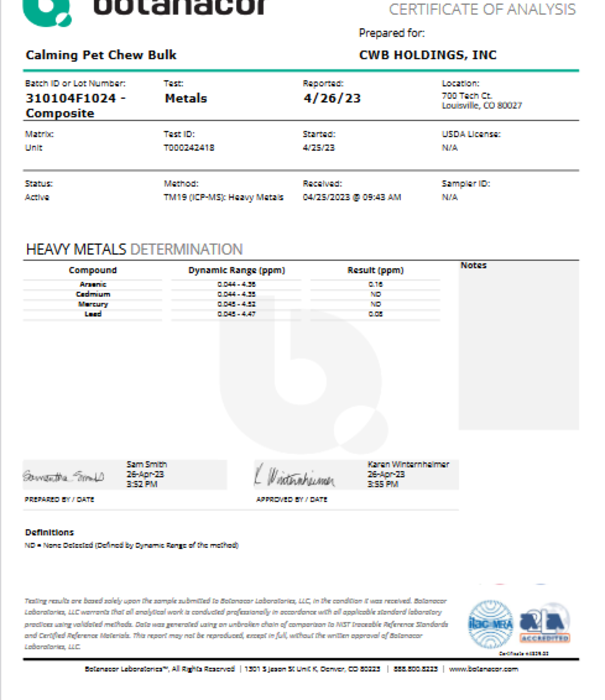 CHARLOTTE'S WEB Charlotte's Web Canine Calming Chews, Chicken, 60ct