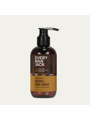 Every Man Jack Beard & Face Wash, Sandalwood, 6.7oz.