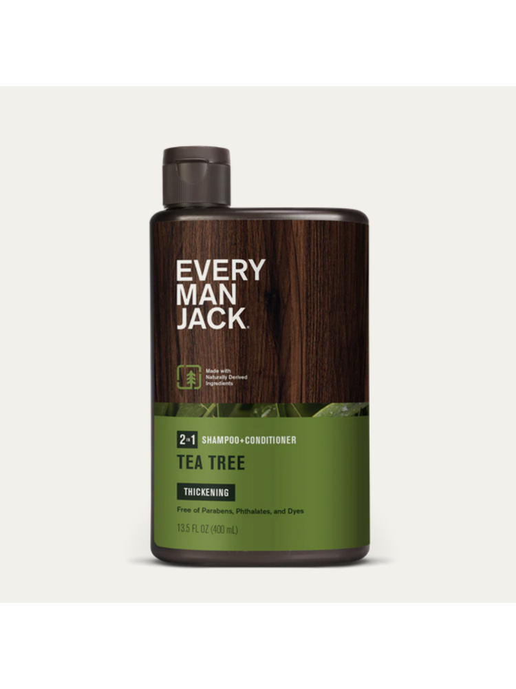 Every Man Jack Every Man Jack Shampoo & Conditioner, 2-in-1 Thickening, Tea Tree, 13.5oz.