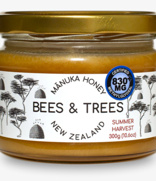 Bees & Trees Manuka Honey Founder's Reserve 830+ MGO, 10.6oz.