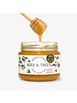 BEES AND TREES Bees & Trees Manuka Honey 500-550+ MGO, 13.4oz.