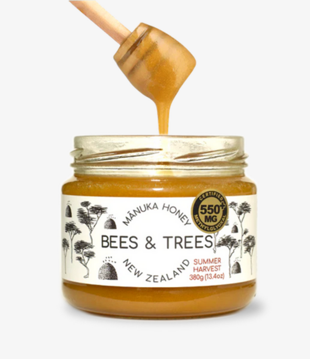 BEES AND TREES Bees & Trees Manuka Honey 500-550+ MGO, 13.4oz.