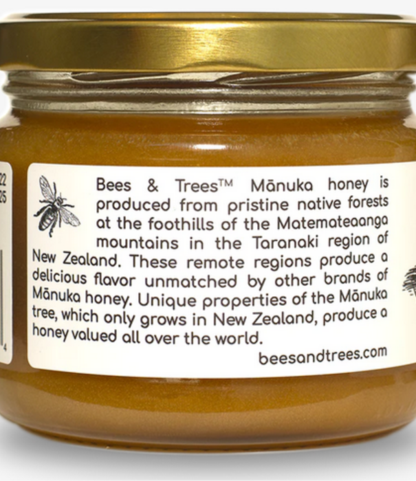 BEES AND TREES Bees & Trees Manuka Honey 500-550+ MGO, 13.4oz.