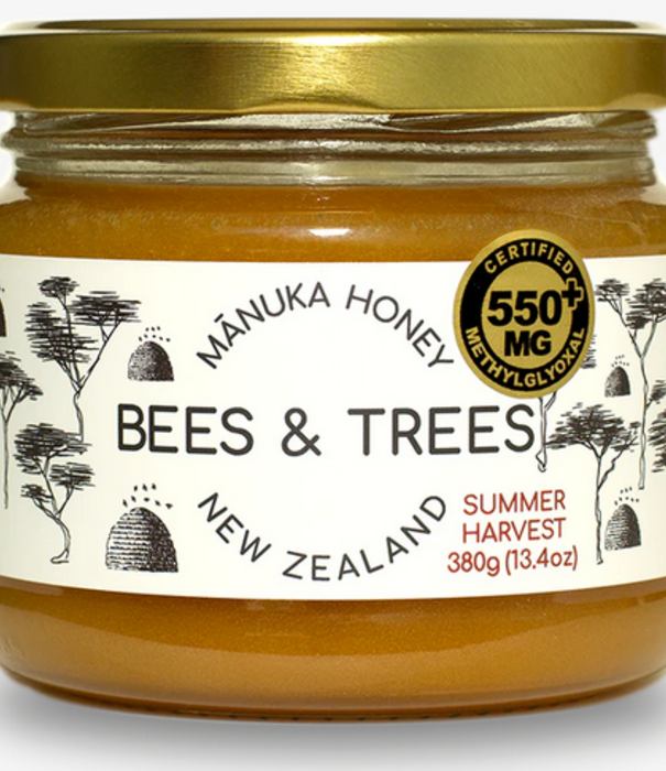 BEES AND TREES Bees & Trees Manuka Honey 500-550+ MGO, 13.4oz.