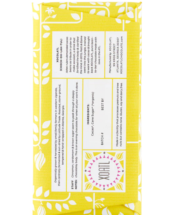 Xocolatl Xocolatl 75% Uganda, 2.6oz.