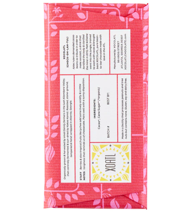 Xocolatl Xocolatl 73% Tanzania,  2.6oz.