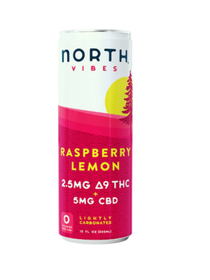 North Vibes 2.5mg Raspberry Lemon, 12oz disco