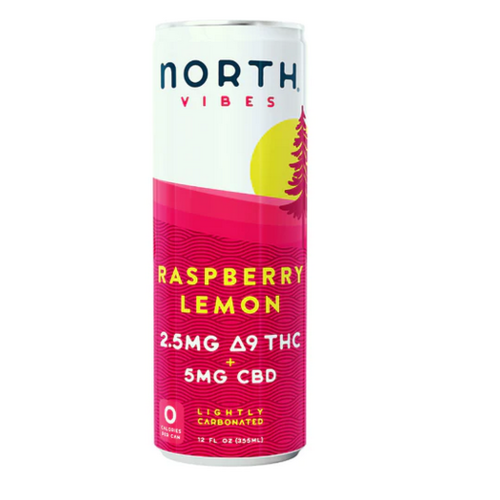 North Vibes 2.5mg Raspberry Lemon, 12oz disco