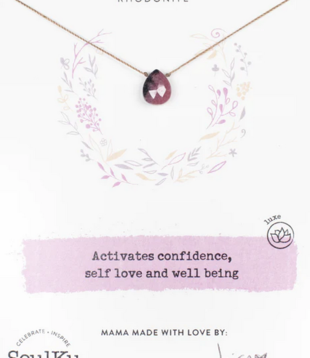 SoulKu Luxe Necklace Rhodonite Self Love DISCO