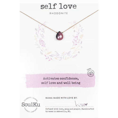 SoulKu Luxe Necklace Rhodonite Self Love SoulKu Luxe Necklace Rhodonite Self Love