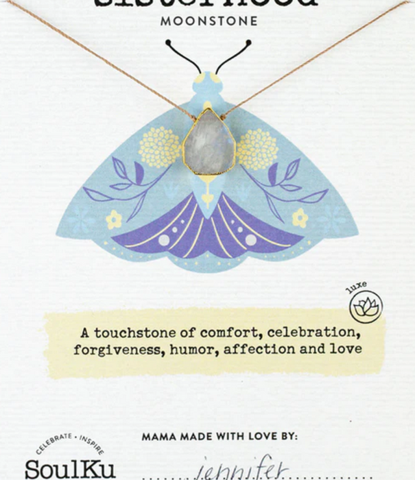 SoulKu Alchemy Necklace, Sisterhood, Moonstone DISCO