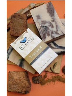 Evolve Botanica Indigo Body Soap, Bali Teakwood & Cardamom