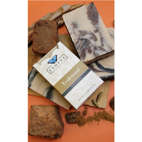 Evolve Botanica Indigo Body Soap, Bali Teakwood & Cardamom