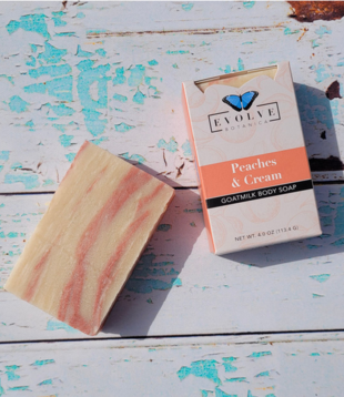 Evolve Botanica Soap, Peaches and Cream