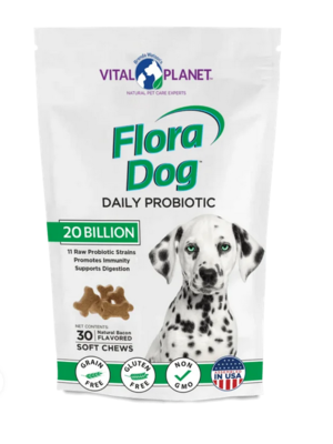 Vital Planet Flora Dog 20B, 30 soft chews.