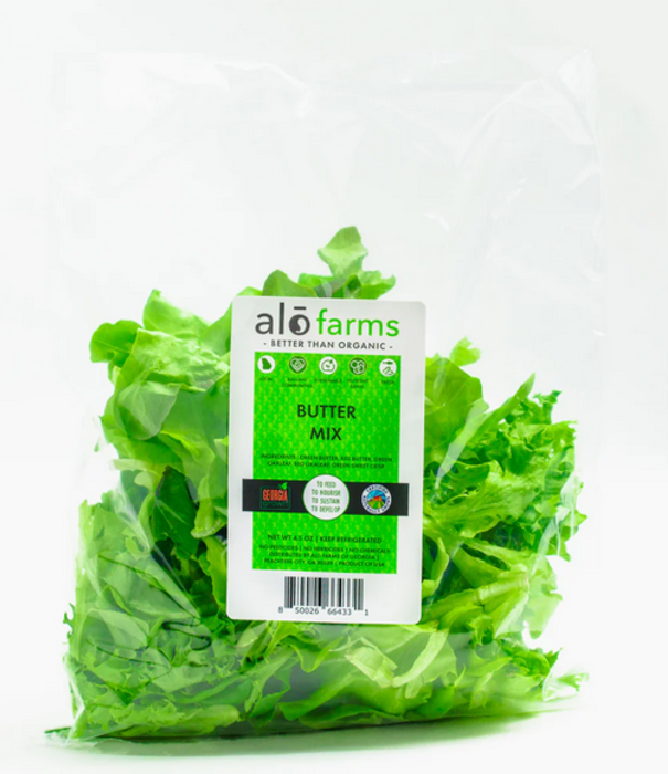 Alo Farms , Organic Butter Mix Lettuce, FAMILY BAG each LOCAL